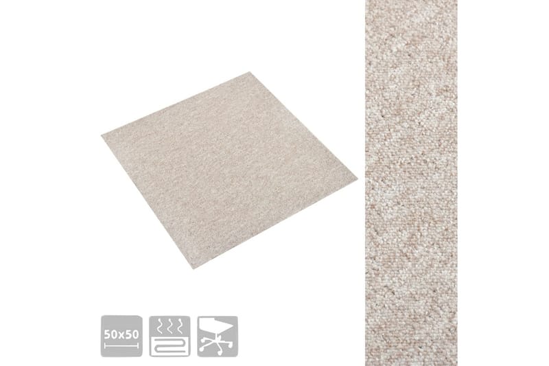 Tekstiililaatta 20 kpl 5 mÂ² 50x50 cm vaalea beige - Beige - Talo & remontointi - Rakentaminen - Lattiat & seinät & katot - Lattia