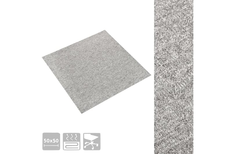 Tekstiililaatta 20 kpl 5 mÂ² 50x50 cm vaaleanharmaa - Harmaa - Talo & remontointi - Rakentaminen - Lattiat & seinät & katot - Lattia