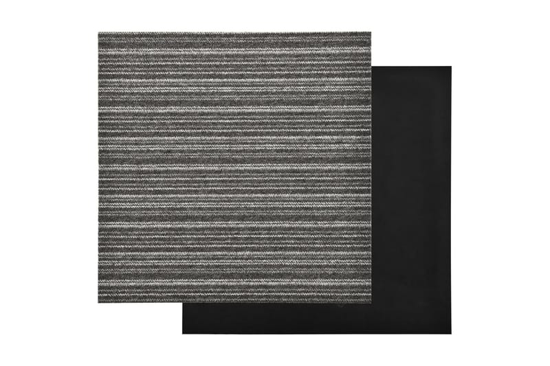 Tekstiililaatta 20 kpl 5 mÂ�² 50x50cm raidallinen antrasiitti - Antrasiitti - Talo & remontointi - Rakentaminen - Lattiat & seinät & katot - Lattia