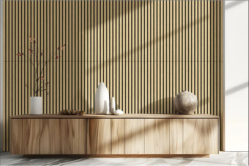 Puu lamelli -akustiikkapaneelit 120x60x1,8 cm 4-pack - Talo & remontointi - Rakentaminen - Lattiat & seinät & katot - Lattia & seinäpinnat