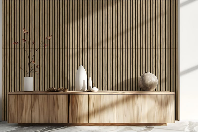 Puu lamelli -akustiikkapaneelit 120x60x1,8 cm 4-pack - Talo & remontointi - Rakentaminen - Lattiat & seinät & katot - Lattia & seinäpinnat