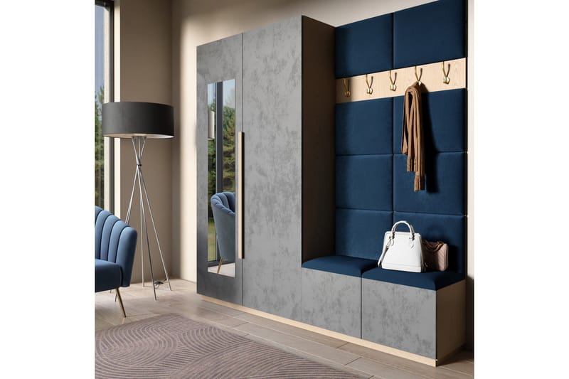 Seinähylly Quadratta 100x200 cm, Sininen