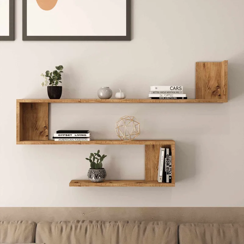 Seinähylly Skye Decor Nova Shelf (120 x 71,4 x 14,5 cm) Atlantin mänty - Atlantic Pine - Talo & remontointi - Rakentaminen - Lattiat & seinät & katot - Lattia & seinäpinnat