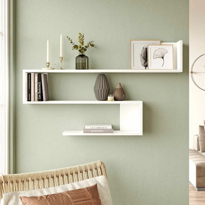 Seinähylly Skye Decor Nova Shelf (120 x 71,4 x 14,5 cm) valkoinen, Valkoinen