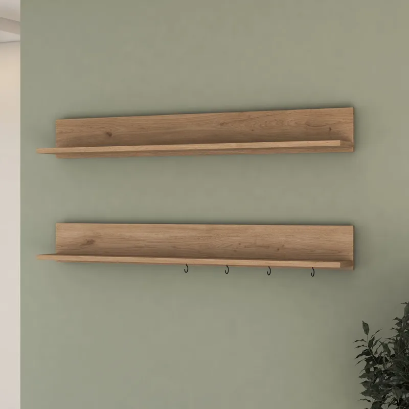 Seinähylly Wallxpert Bren (120 x 15 x 14,8 cm) pähkinä - pähkinä - Talo & remontointi - Rakentaminen - Lattiat & seinät & katot - Lattia & seinäpinnat