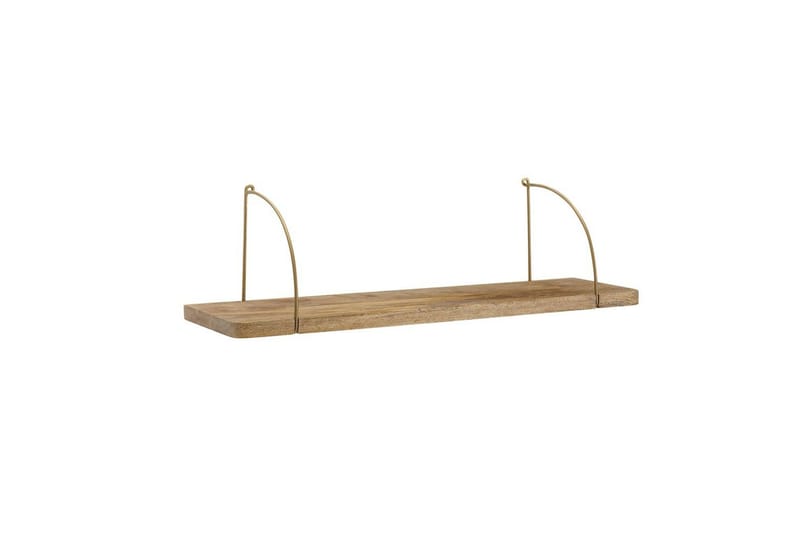 Seinähylly Wohnling massivipuuta, metallinen riippuva hylly, teollinen loft-tyyli 80 cm, 80 cm