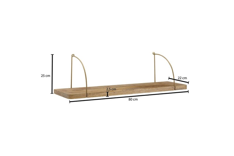 Seinähylly Wohnling massivipuuta, metallinen riippuva hylly, teollinen loft-tyyli 80 cm - 80 cm - Talo & remontointi - Keittiö & kylpyhuone - Keittiö & kodinhoitohuone - Keittiön sisustus - Keittiöhylly