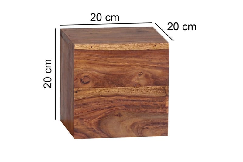 Seinähylly Wohnling Modernit seinälle kiinnitettävät kuutionmuotoiset täyspuuhyllyt, 4 kappaleen sarja - Talo & remontointi - Keittiö & kylpyhuone - Keittiö & kodinhoitohuone - Keittiön sisustus - Keittiöhylly