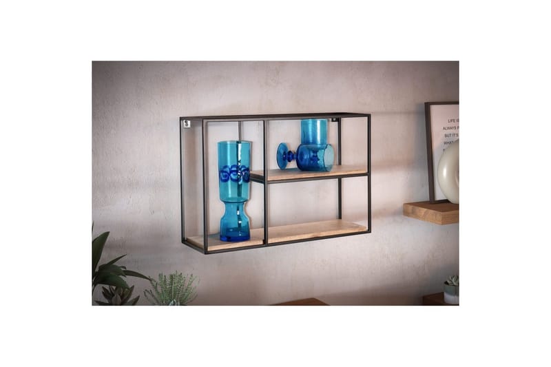 Seinähylly Wohnling Täyspuinen metallirunkoinen seinälle asennettava teollinen - Talo & remontointi - Keittiö & kylpyhuone - Keittiö & kodinhoitohuone - Keittiön sisustus - Keittiöhylly