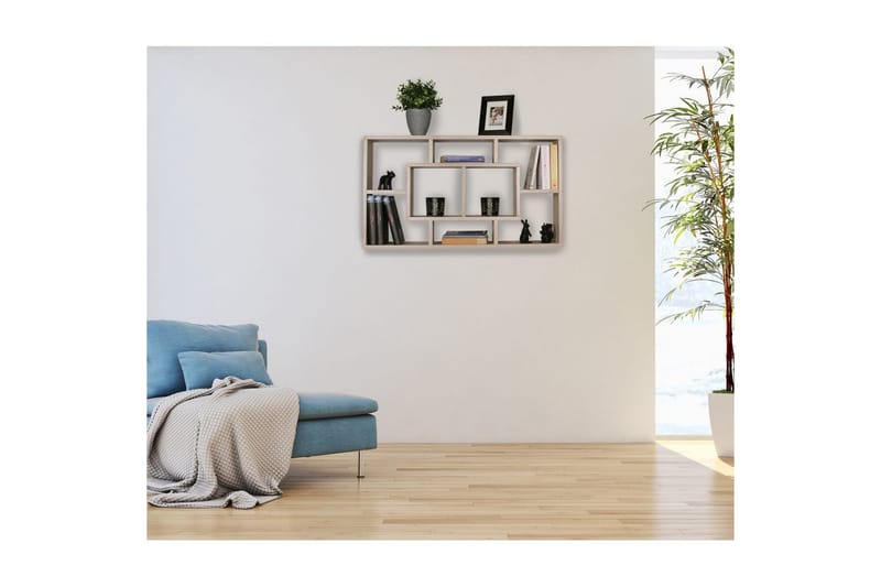 Seinähylly Wohnling PAOLA melamiinipinnoitettu MDF, säilytyshylly, seinään kiinnitettävä, moderni tyyli Sonoma - Sonoma - Talo & remontointi - Rakentaminen - Lattiat & seinät & katot - Lattia & seinäpinnat