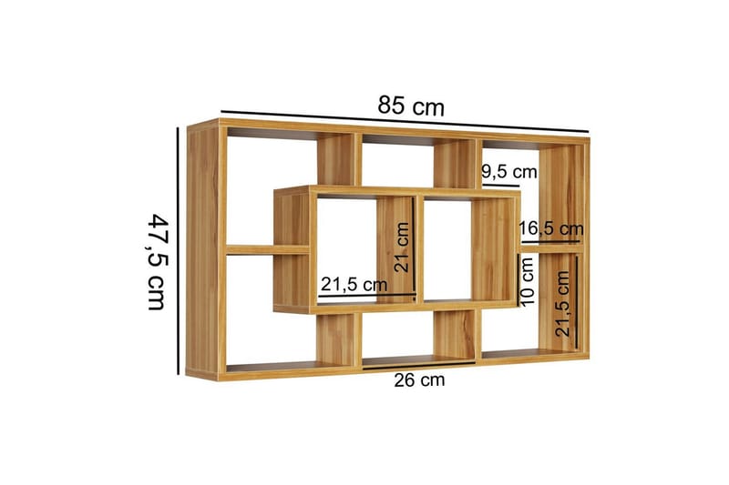Seinähylly Wohnling PAOLA melamiinipinnoitettu MDF, säilytyshylly, seinään kiinnitettävä, moderni tyyli Pyökki - Pyökki - Talo & remontointi - Keittiö & kylpyhuone - Keittiö & kodinhoitohuone - Keittiön sisustus - Keittiöhylly