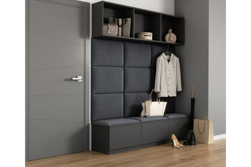 Seinälevy Quadratta 180x160 cm - Tummanharmaa - Talo & remontointi - Rakentaminen - Lattiat & seinät & katot - Lattia & seinäpinnat