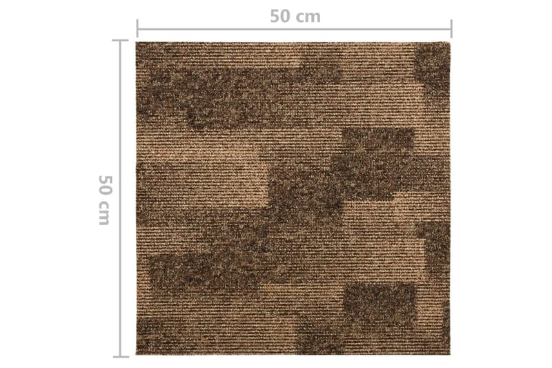 Tekstiililaatat 20 kpl 5 m² - Ruskea - Kokolattiamatot - Lattia