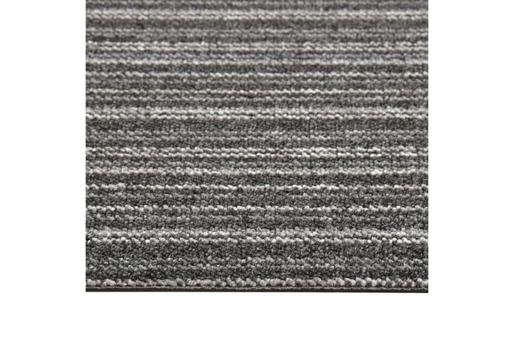 Tekstiililaatta 20 kpl 5 mÂ² 50x50cm raidallinen antrasiitti - Antrasiitti - Lattia - Kokolattiamatot