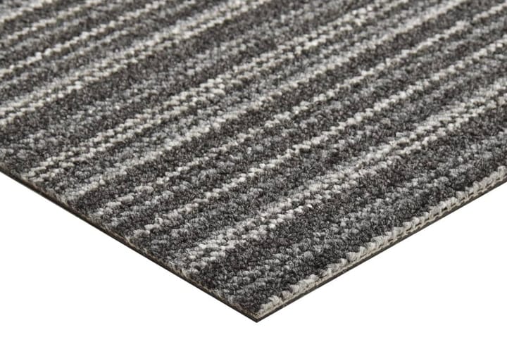 Tekstiililaatta 20 kpl 5 mÂ² 50x50cm raidallinen antrasiitti - Antrasiitti - Lattia - Kokolattiamatot