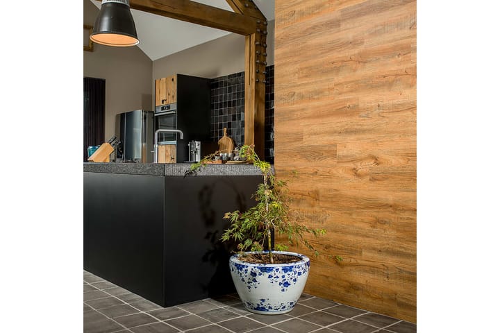 WallArt Aidon puun näköinen seinäpaneeli 30 kpl tammi ruskea - Ruskea - Lattia & seinäpinnat