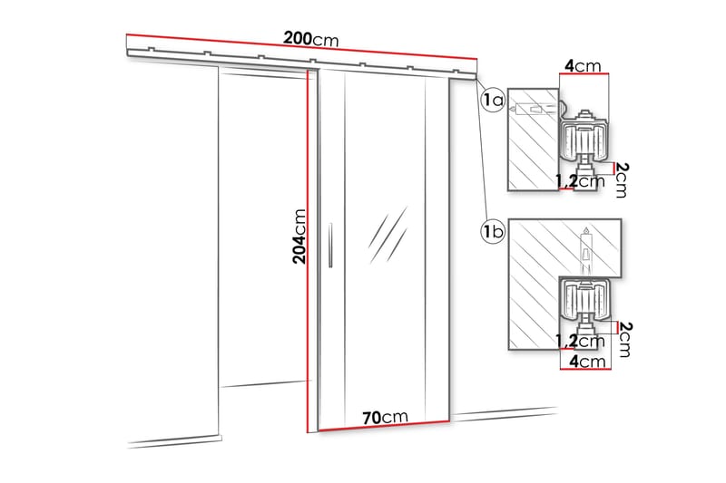 Cassidy Liukuovi - Valkoinen - Talo & remontointi - Rakentaminen - Ovet - Liukuovi