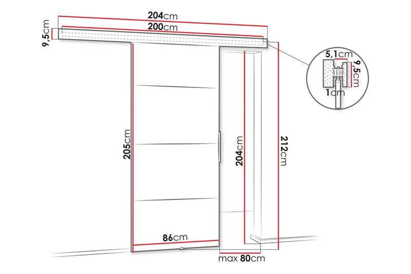 Doncaster Liukuovi - Beige - Talo & remontointi - Rakentaminen - Ovet - Liukuovi