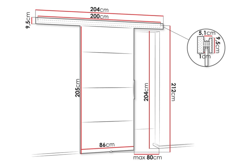 Doncaster Liukuovi - Beige - Talo & remontointi - Rakentaminen - Ovet - Liukuovi