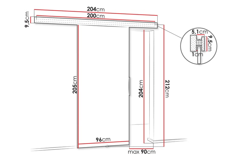 Doncaster Liukuovi - Ruskea - Talo & remontointi - Rakentaminen - Ovet - Liukuovi