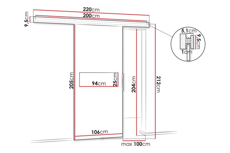 Doncaster Liukuovi - Ruskea/Musta - Talo & remontointi - Rakentaminen - Ovet - Liukuovi