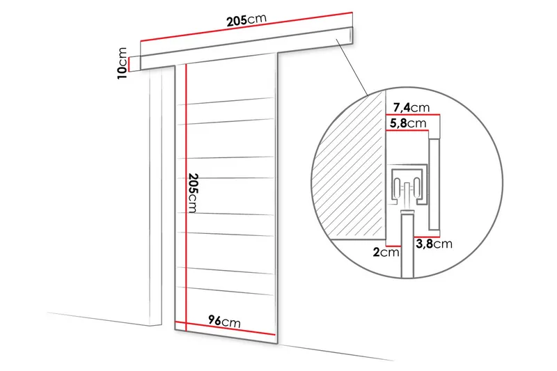 Granica Liukuovi - Mustavalkoinen - Talo & remontointi - Rakentaminen - Ovet - Liukuovi