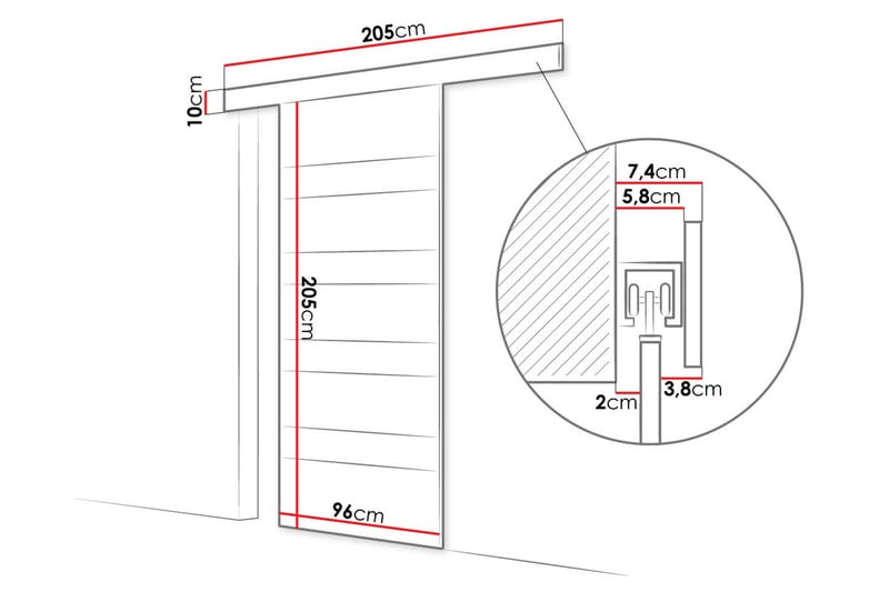 Granica Liukuovi - Ruskea/Valkoinen - Talo & remontointi - Rakentaminen - Ovet - Liukuovi