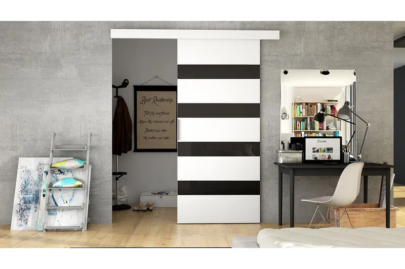 Granica Liukuovi - Valkoinen/Musta - Talo & remontointi - Rakentaminen - Ovet - Liukuovi