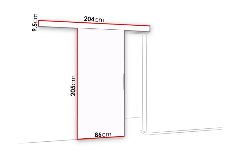 Alata Ovi 204x86x205 cm - Talo & remontointi - Rakentaminen - Ovet - Liukuovi
