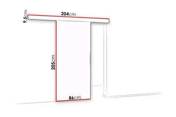 Alata Ovi 204x86x205 cm - Talo & remontointi - Rakentaminen - Ovet - Liukuovi