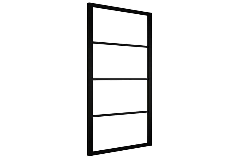 Liukuovi alumiini ja ESG-lasi 102,5x205 cm musta - Talo & remontointi - Rakentaminen - Ovet - Liukuovi