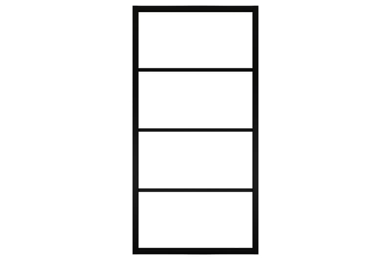 Liukuovi alumiini ja ESG-lasi 102,5x205 cm musta - Talo & remontointi - Rakentaminen - Ovet - Liukuovi