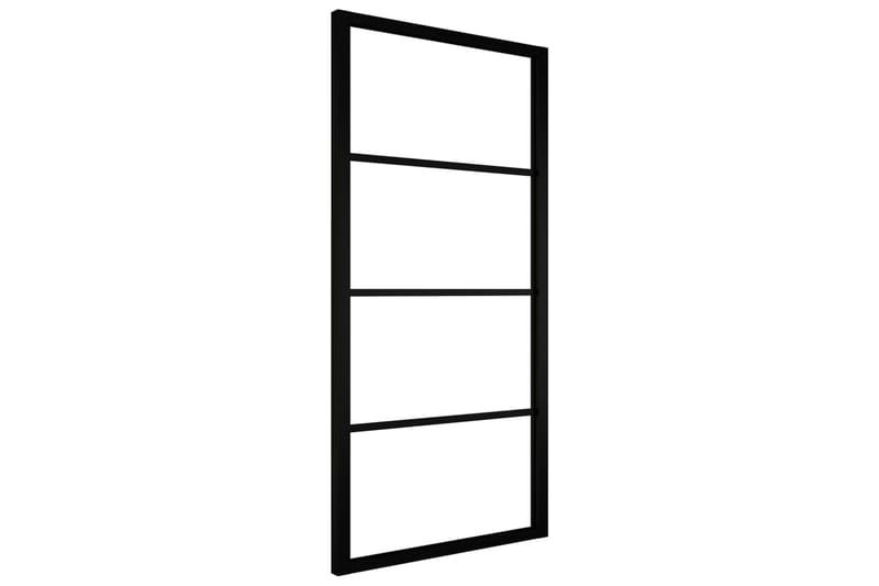 Liukuovi alumiini ja ESG-lasi 90x205 cm musta - Talo & remontointi - Rakentaminen - Ovet - Liukuovi