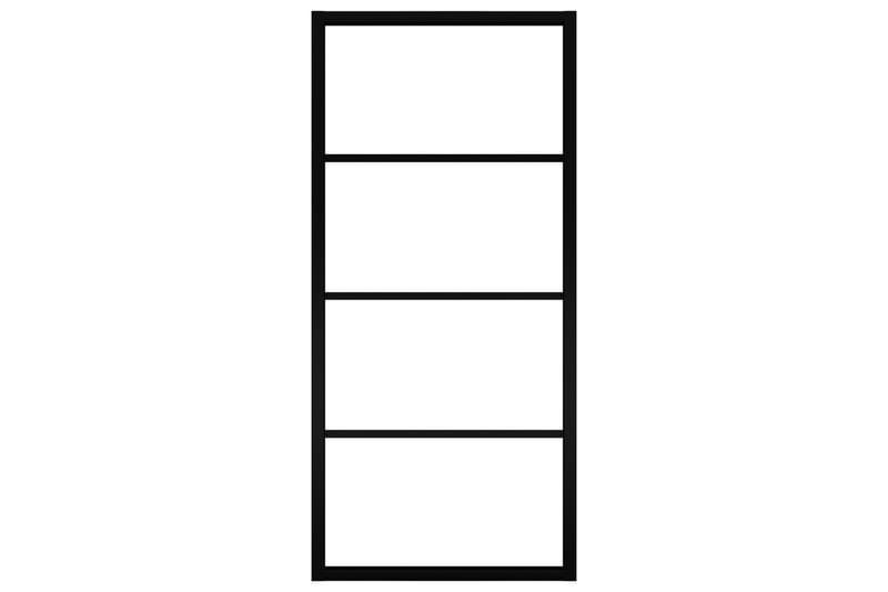 Liukuovi alumiini ja ESG-lasi 90x205 cm musta - Talo & remontointi - Rakentaminen - Ovet - Liukuovi