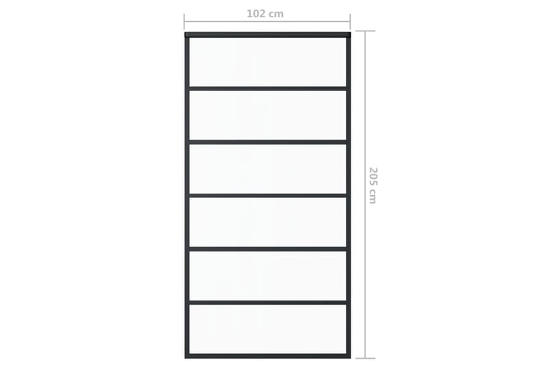 Liukuovi asennustarvikkeilla ESG lasi ja alumiini 102x205 cm - Talo & remontointi - Rakentaminen - Ovet - Liukuovi