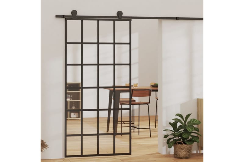 Liukuovi asennustarvikkeilla ESG lasi ja alumiini 102x205 cm - Talo & remontointi - Rakentaminen - Ovet - Liukuovi
