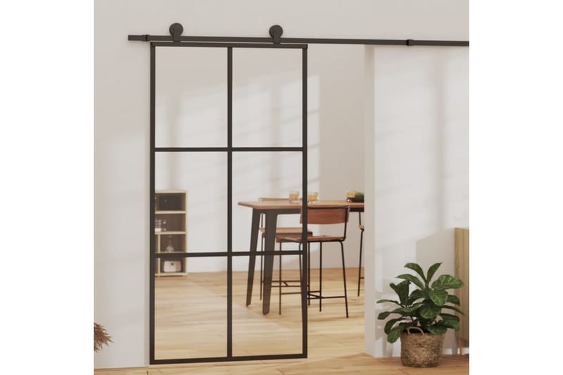 Liukuovi asennustarvikkeilla ESG lasi ja alumiini 102x205 cm - Talo & remontointi - Rakentaminen - Ovet - Liukuovi