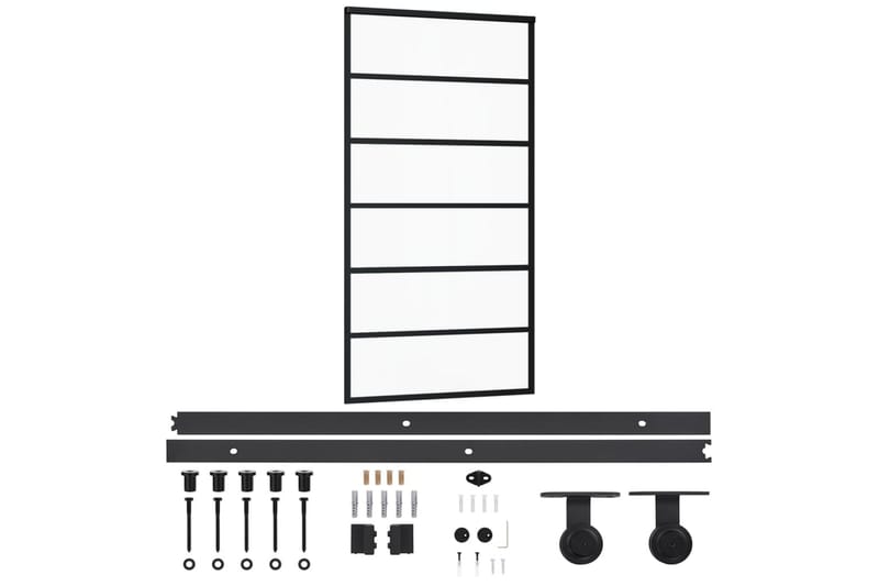Liukuovi asennustarvikkeilla ESG lasi ja alumiini 102x205 cm - Talo & remontointi - Rakentaminen - Ovet - Liukuovi