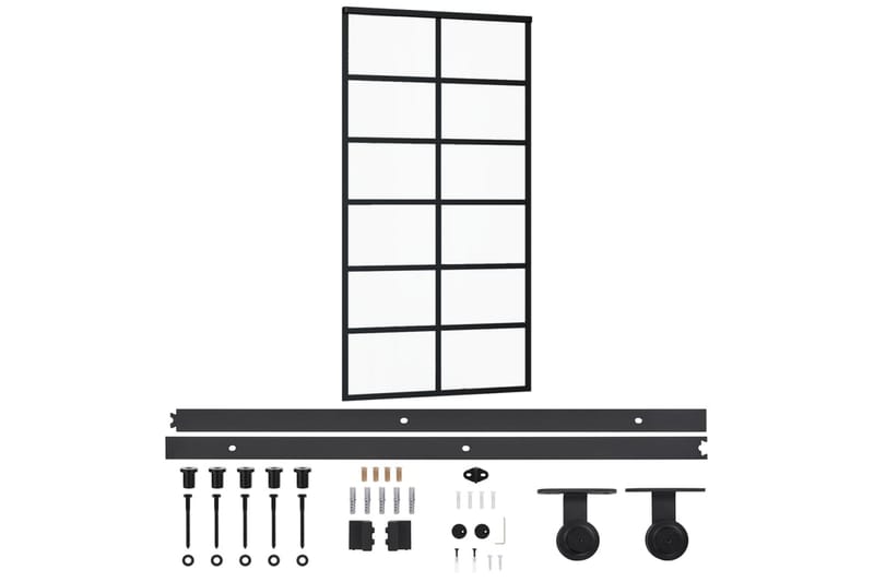 Liukuovi asennustarvikkeilla ESG lasi ja alumiini 102x205 cm - Talo & remontointi - Rakentaminen - Ovet - Liukuovi