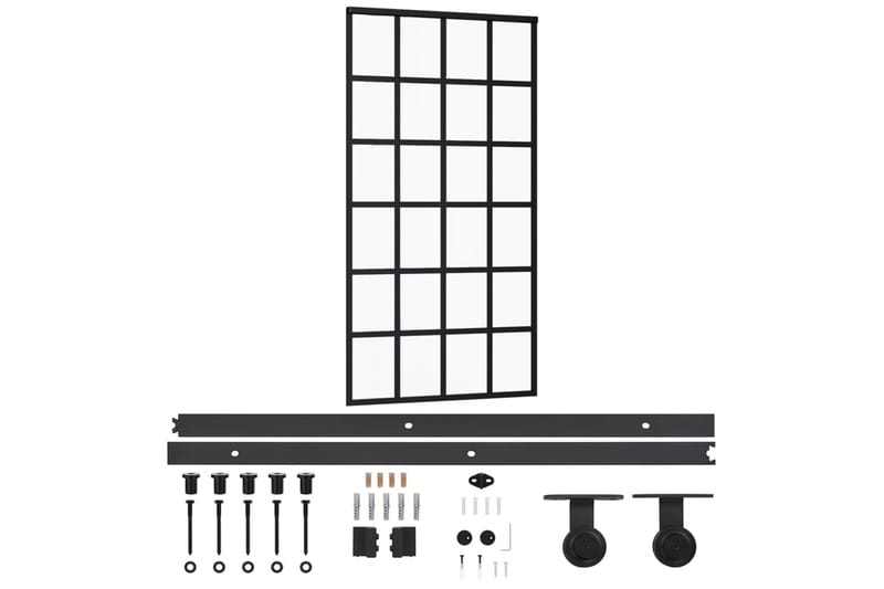Liukuovi asennustarvikkeilla ESG lasi ja alumiini 102x205 cm - Talo & remontointi - Rakentaminen - Ovet - Liukuovi