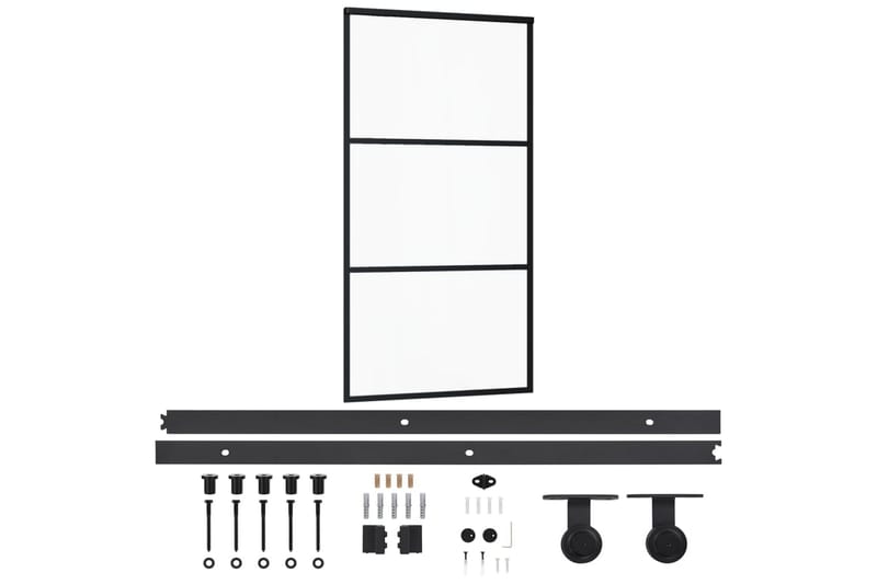 Liukuovi asennustarvikkeilla ESG lasi ja alumiini 102x205 cm - Talo & remontointi - Rakentaminen - Ovet - Liukuovi