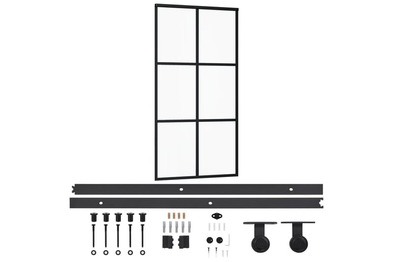 Liukuovi asennustarvikkeilla ESG lasi ja alumiini 102x205 cm - Talo & remontointi - Rakentaminen - Ovet - Liukuovi