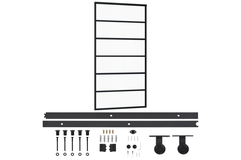 Liukuovi asennustarvikkeilla ESG lasi ja alumiini 102x205 cm - Talo & remontointi - Rakentaminen - Ovet - Liukuovi