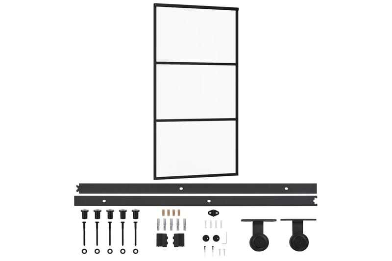 Liukuovi asennustarvikkeilla ESG lasi ja alumiini 102x205 cm - Talo & remontointi - Rakentaminen - Ovet - Liukuovi
