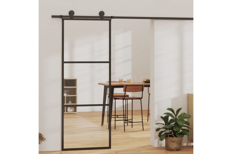 Liukuovi asennustarvikkeilla ESG lasi ja alumiini 76x205 cm - Talo & remontointi - Rakentaminen - Ovet - Liukuovi