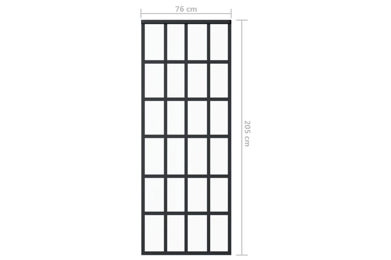 Liukuovi asennustarvikkeilla ESG lasi ja alumiini 76x205 cm - Talo & remontointi - Rakentaminen - Ovet - Liukuovi