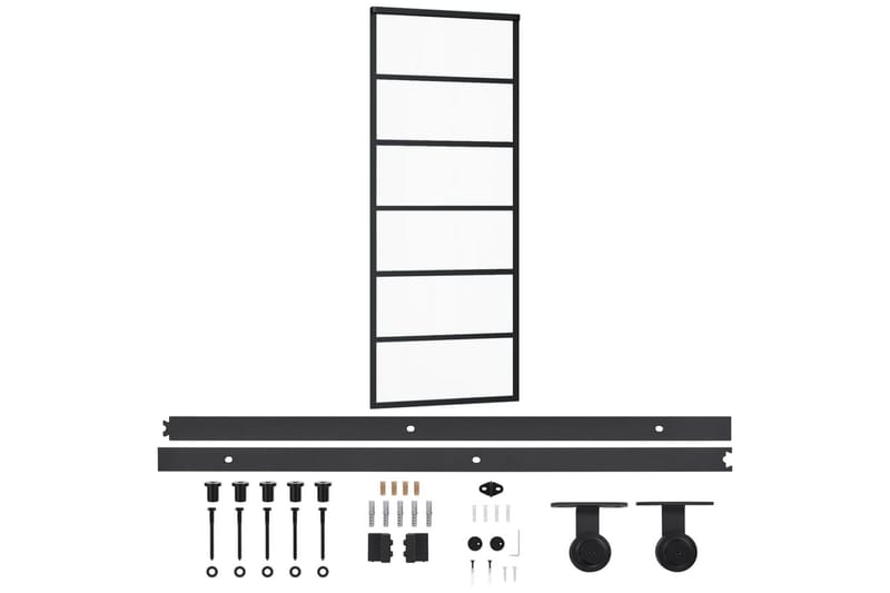 Liukuovi asennustarvikkeilla ESG lasi ja alumiini 76x205 cm - Talo & remontointi - Rakentaminen - Ovet - Liukuovi