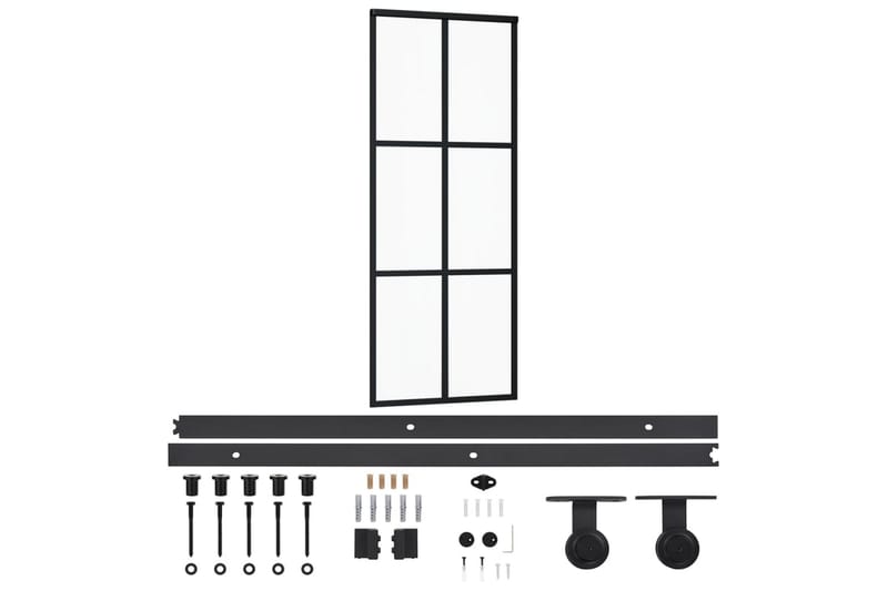 Liukuovi asennustarvikkeilla ESG lasi ja alumiini 76x205 cm - Talo & remontointi - Rakentaminen - Ovet - Liukuovi