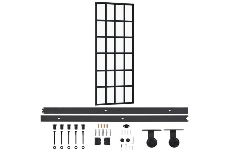 Liukuovi asennustarvikkeilla ESG lasi ja alumiini 76x205 cm - Talo & remontointi - Rakentaminen - Ovet - Liukuovi