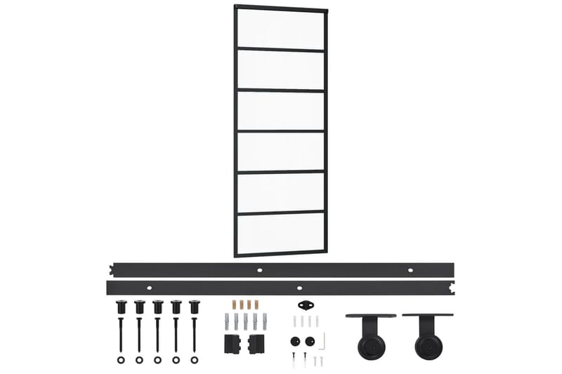 Liukuovi asennustarvikkeilla ESG lasi ja alumiini 76x205 cm - Talo & remontointi - Rakentaminen - Ovet - Liukuovi